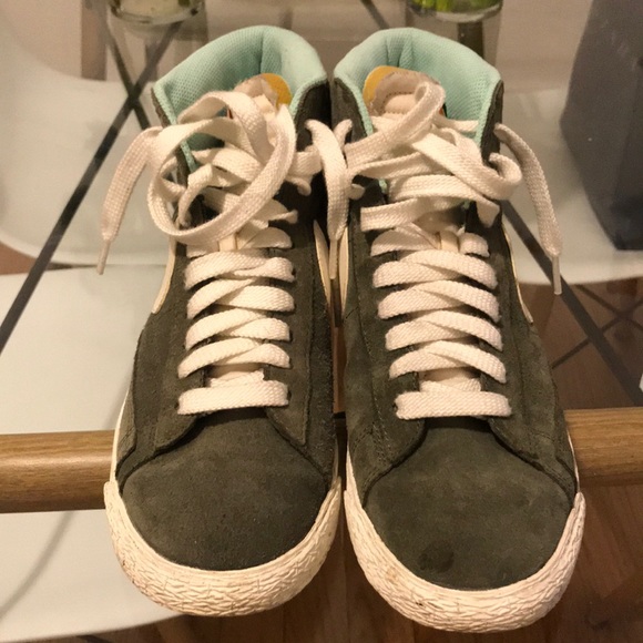 Nike Shoes - Nike Green Suede High-top Sneakers for JCrew